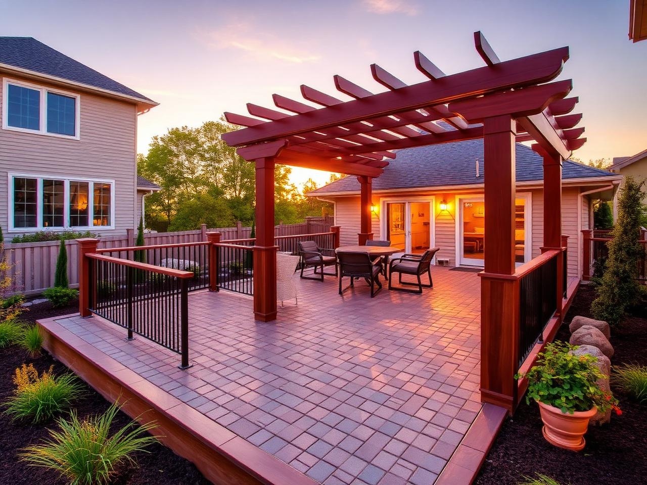 Covered Composite Deck & Pergola
