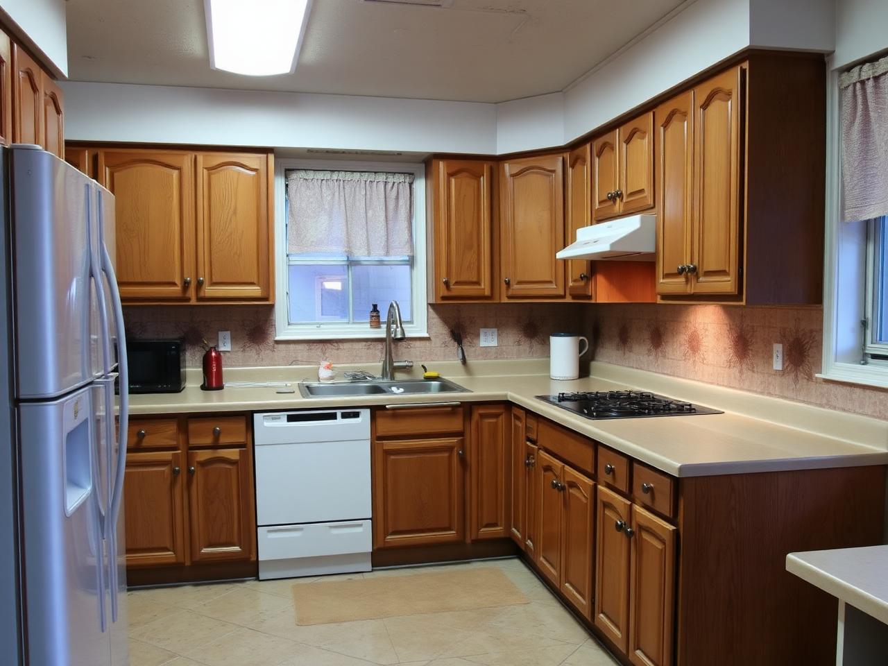 Marble & Brass Kitchen Transformation before renovation